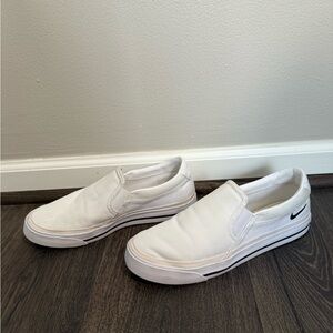 Nike White Slip-On Sneakers